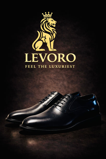 Levoro™ Classic Oxford Dress Shoes – Premium Handcrafted Elegance