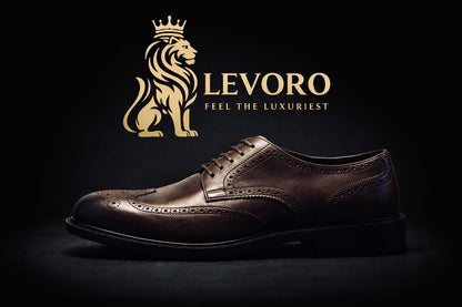 Levoro™ Classic Shoes Wingtip Brogues – Modern Sophistication