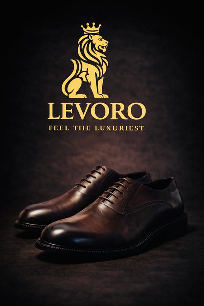 Levoro™ Classic Oxford Dress Shoes – Premium Handcrafted Elegance