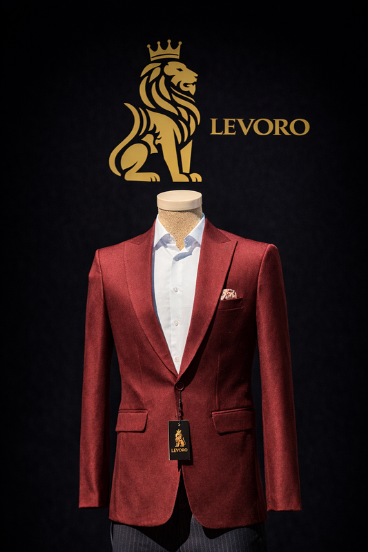 Burgundy LEVORO Signature Tailored Blazer
