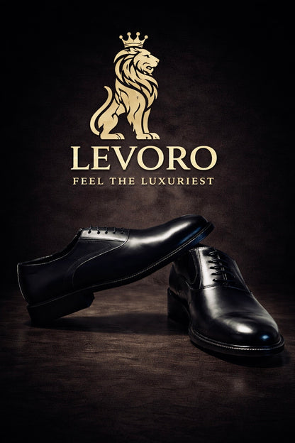 Levoro™ Classic Oxford Dress Shoes – Premium Handcrafted Elegance