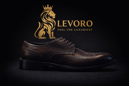 Levoro™ Classic Shoes Wingtip Brogues – Modern Sophistication