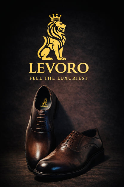 Levoro™ Classic Oxford Dress Shoes – Premium Handcrafted Elegance