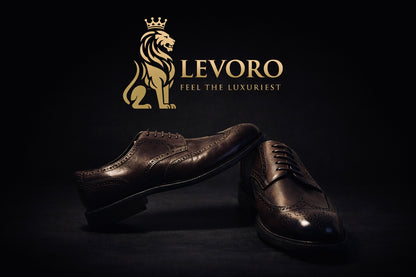 Levoro™ Classic Shoes Wingtip Brogues – Modern Sophistication