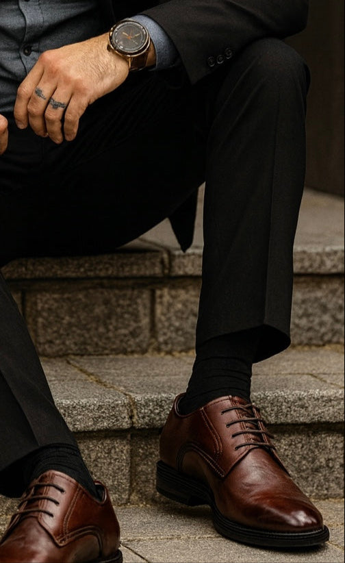 Levoro™ Classic Oxford Dress Shoes – Premium Handcrafted Elegance